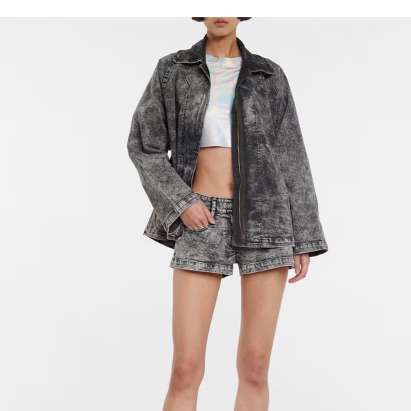 Norma Kamali Boot Leg Jean Short - Picture 1 of 13